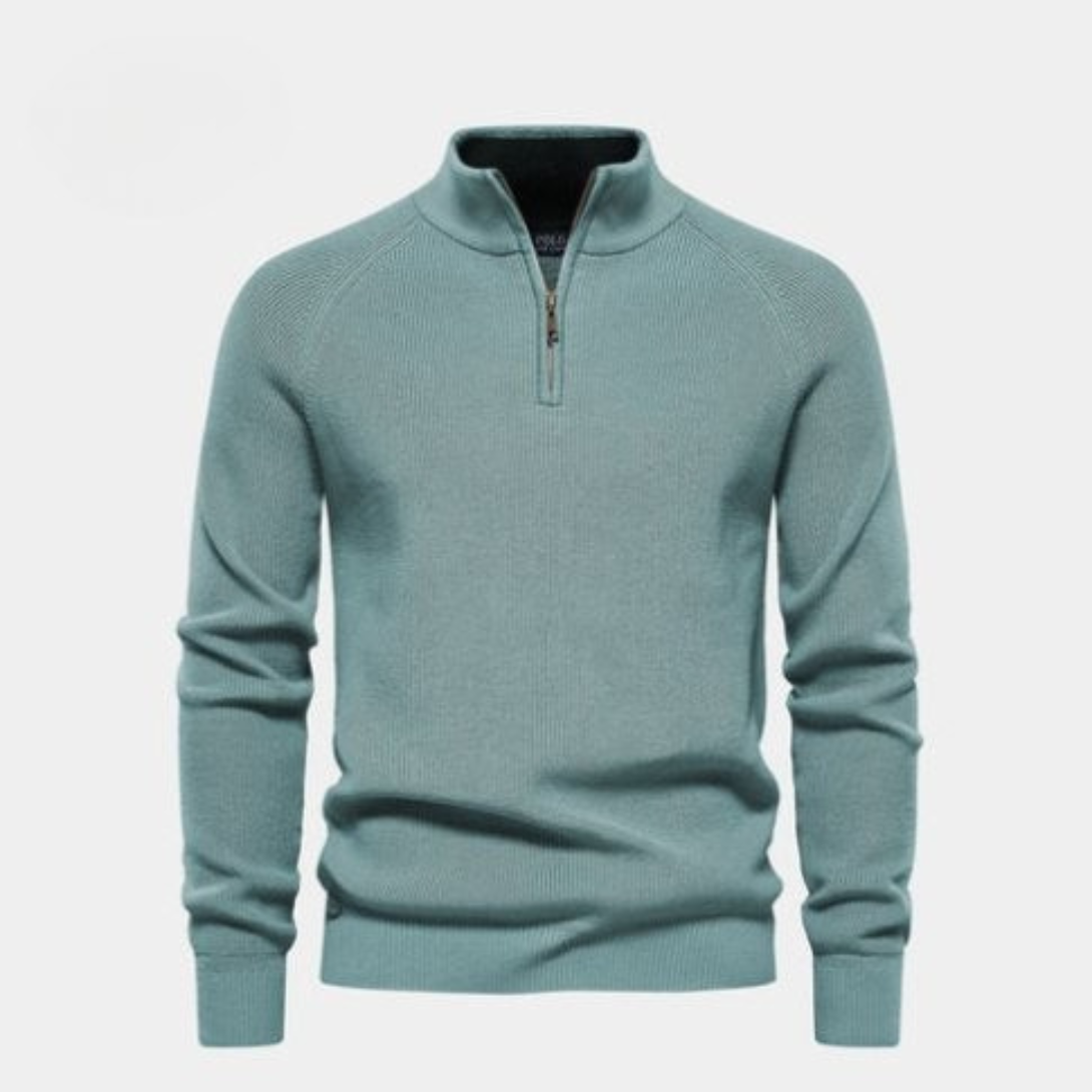 Half-Zip Wool Pullover