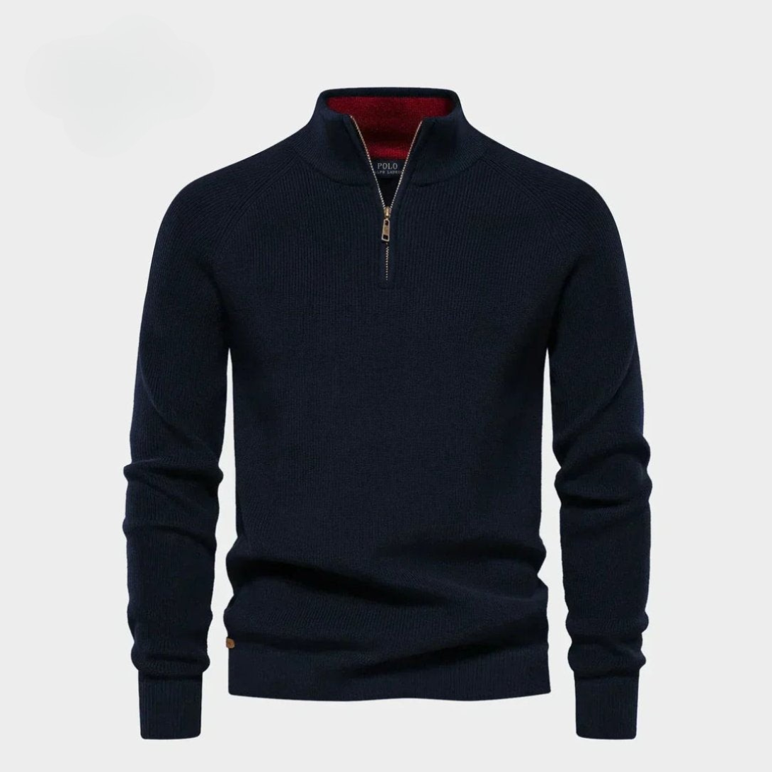 Half-Zip Wool Pullover